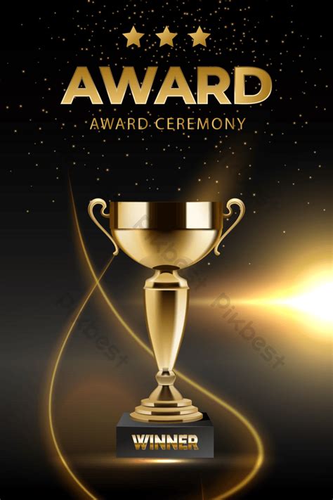 Award Ceremony Poster Trophy Golden Background Texture | EPS Free Download - Pikbest