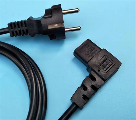 Europe Schuko Plug Iec C13 Right Angle Computer Power Cable - Buy Europe Schuko Plug Iec C13 ...