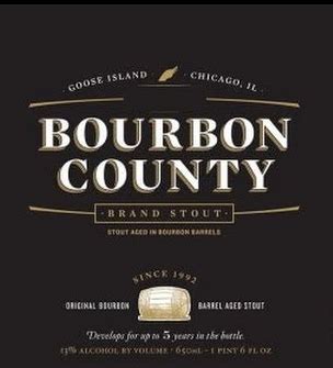 Photo of Goose Island Bourbon County Stout beer Label