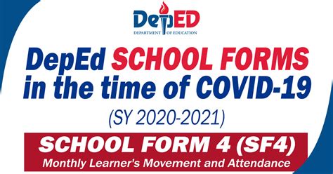 DepEd School Form 4 (SF4) in the time of COVID-19 (SY 2020-2021 ...