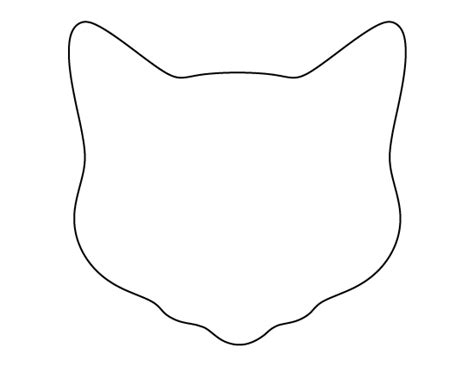 Printable Cat Face Template | Face template, Cat face, Cat template