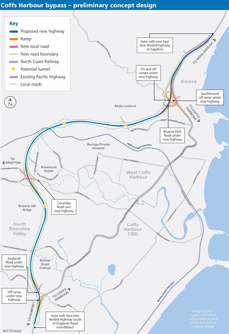 Coffs Harbour Bypass map | Pacific Highway Upgrade