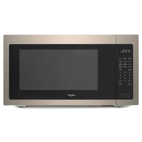 Whirlpool 2.2-cu ft 1200 Countertop Microwave (Fingerprint Resistant Sunset Bronze) in the ...