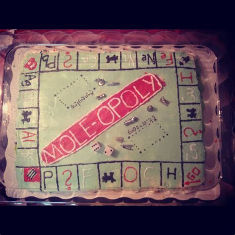 Mole Day Cake, "Mole-Opoly" 6.02 x 10^23 | Mole day, Mole, Chemistry projects