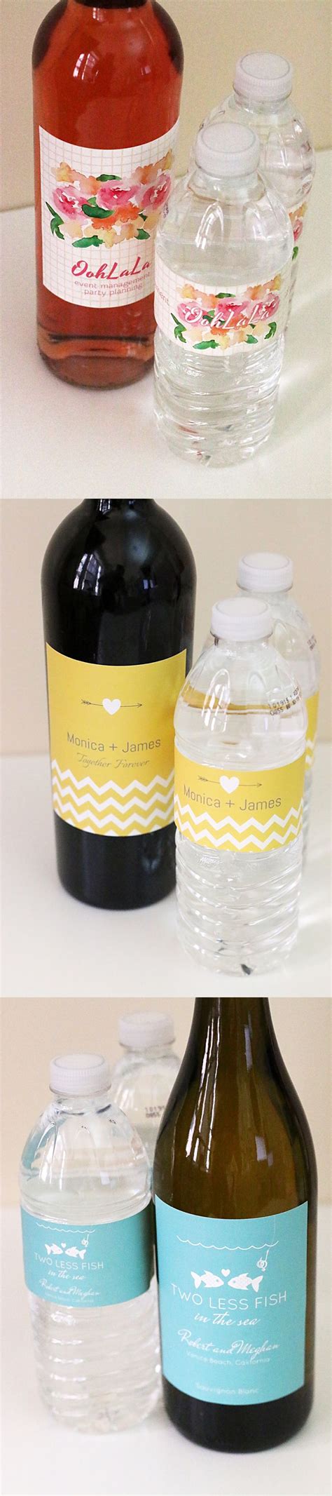 Personalized wedding wine bottle and water bottle labels! Custom Wedding Labels, Unique Wedding ...