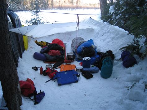 BWCA Winter Tarp Camping Boundary Waters Winter Camping and Activities