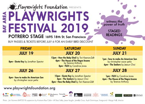 Playwrights Foundation | Schedule of Readings