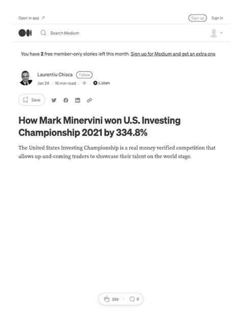 How Mark Minervini Won | PDF