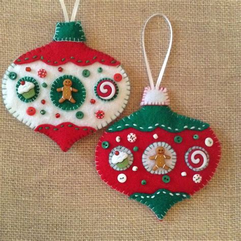 Gingerbread Felt Ornaments Christmas handmade Ornaments