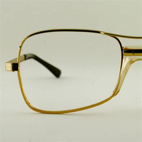 Vintage Mens Gold Aviator Eyeglass COTTET Frames France