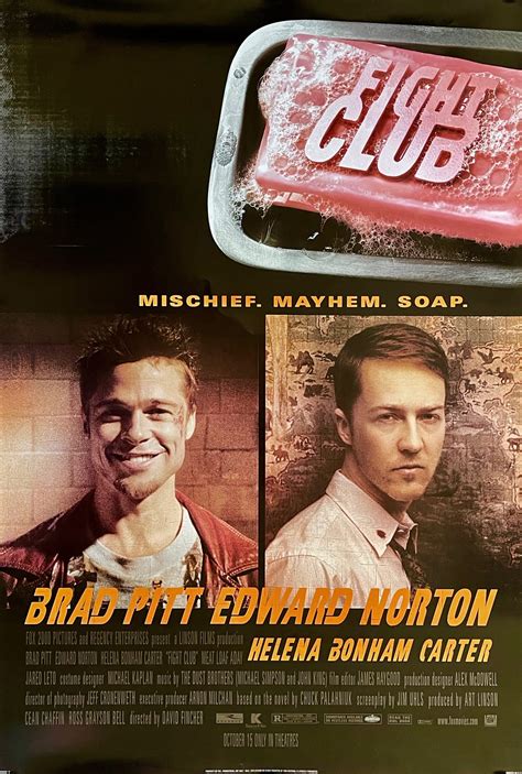 Original Fight Club Movie Poster - Brad Pitt - Edward Norton