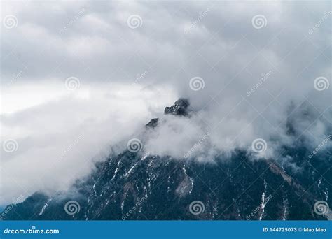 Western Sichuan, China, Snow Mountain Cloud Falls Stock Image - Image ...