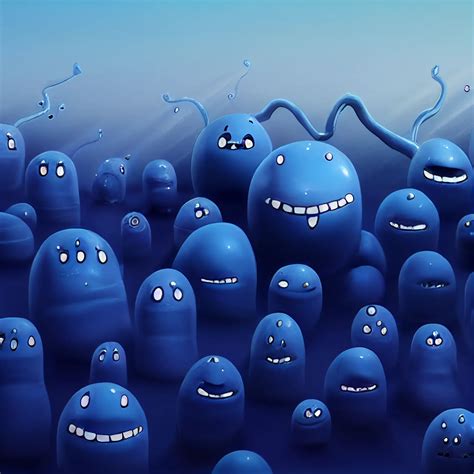 Animated Blue Slime Characters – AI Art Gallery