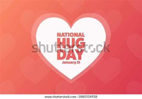 National Hugging Day January 21 Holiday Stock Vector (Royalty Free ...