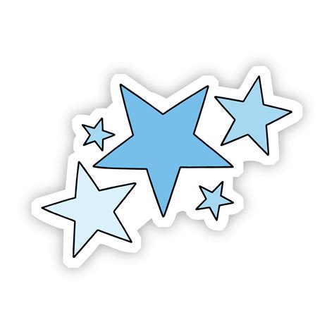 Blue Stars Aesthetic Sticker – Big Moods