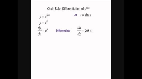 Chain Rule e^sinx Differentiation - YouTube