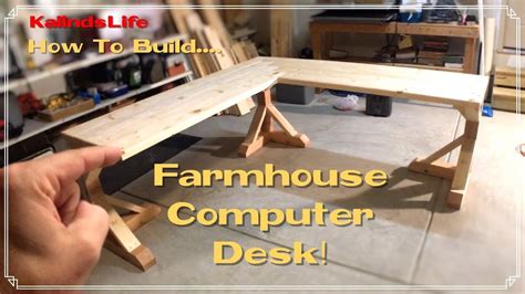 How To Build this Awesome Farmhouse Corner Desk! LESS THAN $100!!! - YouTube