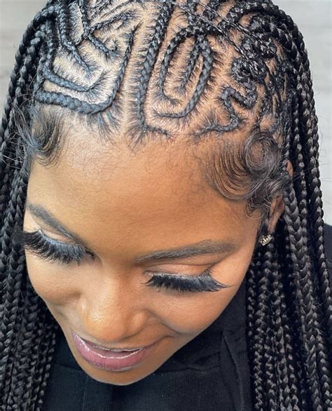 30 Half Fulani Tribal Braids Half Knotless Braids Hairstyles in 2022 ...