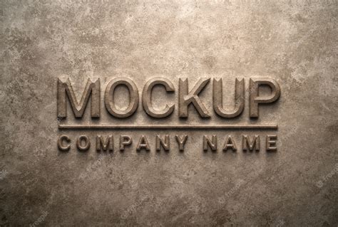 Premium PSD | Marble logo design mockup with lights