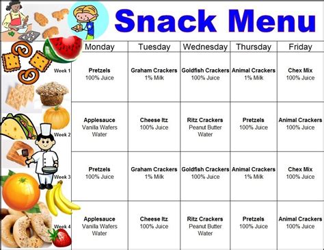 Meals & Nutrition | Child care meals, Daycare lunch menu, Care meals