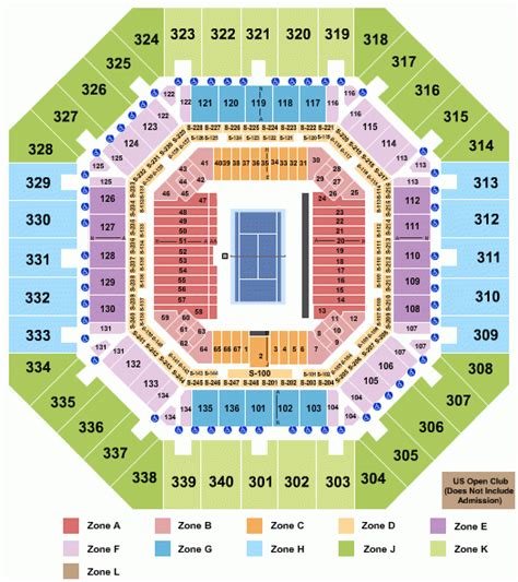 Arthur Ashe Stadium Seating Map | Cabinets Matttroy