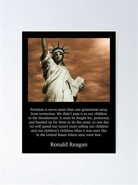 "Ronald Reagan Freedom Quote" Poster for Sale by morningdance | Redbubble