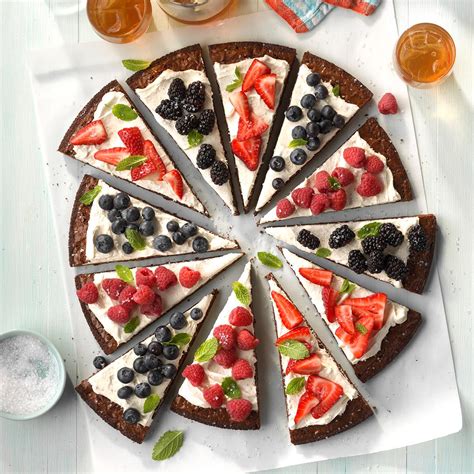 Berry-Patch Brownie Pizza Recipe | Taste of Home