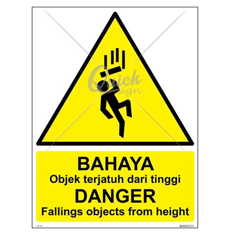 WS029 - Danger Falling Objects Signage - Safetyware Sdn Bhd