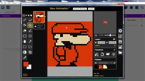 Pixel art editor in Gdevelop Game Engine 2019 - YouTube