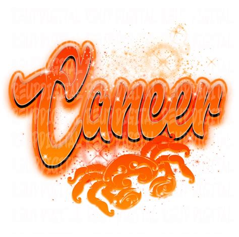 Cancer-season/airbrush Style Png /birthday/june - Etsy