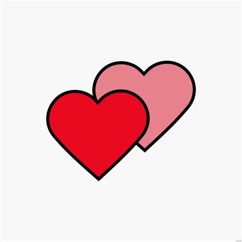 Free Clipart Double Hearts