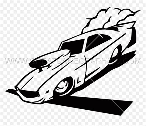 Race Car Silhouette Clip Art At Getdrawings Com - Drag Race Car Clipart, HD Png Download - vhv