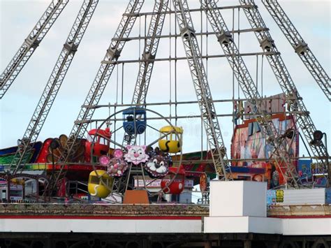 Funfair Rides on the Central Pier in Blackpool Editorial Stock Image ...