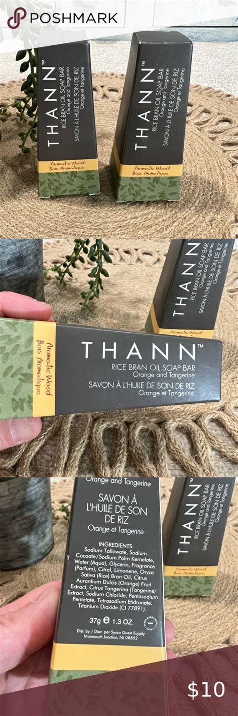 Set of 2 Thann Rice Bran Oil Soap Orange Tangerine