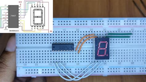 Tutorial || 7 segment display with 7447 bcd decoder || 74HC47 BCD to 7 ...