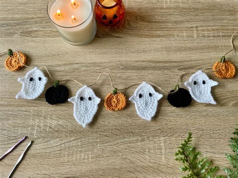 Crochet Ghost Garland Halloween Garland - Etsy in 2023 | Crochet fall decor, Crochet decoration ...