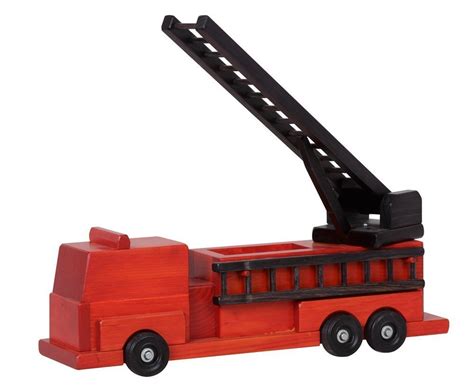 Wooden Toy Red Fire Truck In-Stock from DutchCrafters Amish Furniture