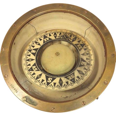 Antique Kelvin & Wilfrid O White Brass Ship Compass Boston MA Works ...