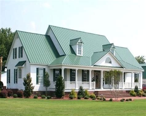 white house metal roof metal roofing used as house siding modern houses ...