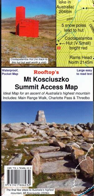 Rooftop Map Mount Kosciuszko Summit Access - A.B.C. Maps