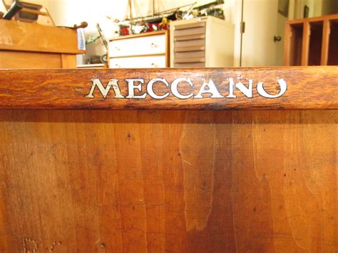 1931 meccano storage cabinet 006 | side logo | Gary Higgins | Flickr