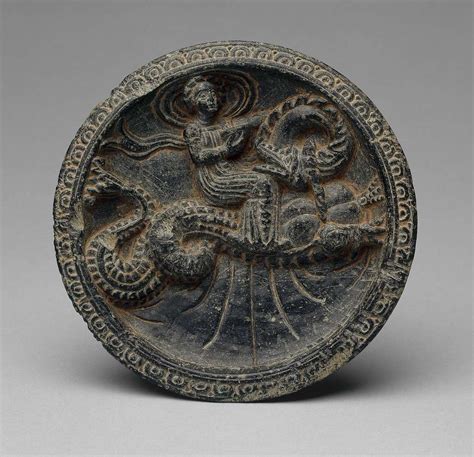 Palette with Sea Nymph (Nereid) Riding on a Sea monster. Gandhara. A.I. Chicago - PICRYL ...