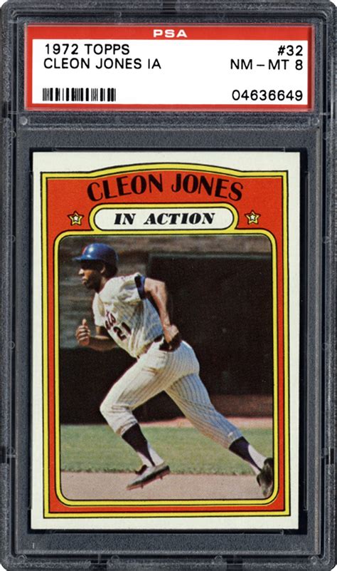 1972 Topps Cleon Jones (In Action) | PSA CardFacts™