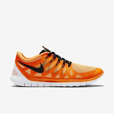 Nike Mens Free 5.0+ Running Shoes - Orange/Black - Tennisnuts.com