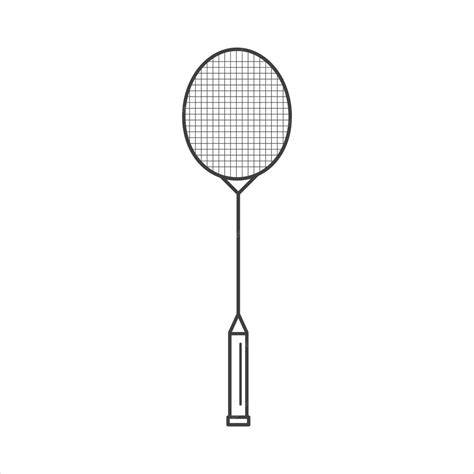 Premium Vector | Badminton racket outline badminton vector badminton illustration badminton ...