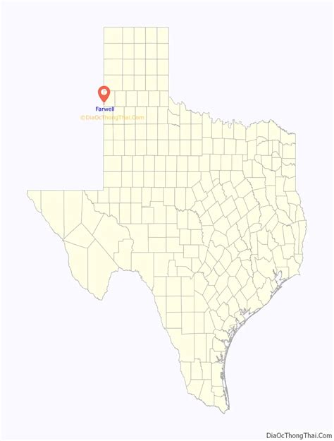 Map of Farwell city, Texas - Thong Thai Real