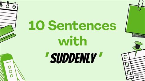 10 Sentences with 'SUDDENLY' - YouTube