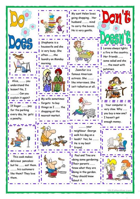 Do, Does, Don’t, Doesn’t Worksheet | Free Worksheets Samples