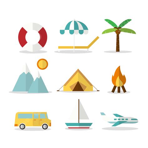 Travel Symbol Vector Hd Images, Drawing Symbol And Icons Travel In Cartoon Vector, Lifebuoy ...