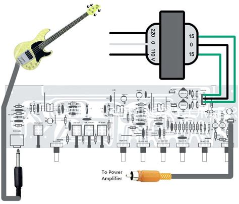 Bass Guitar Amplifier Circuit Diagram